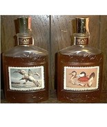 2 Jim Beam Duck Stamp glass bottle decanters EMPTY - $145.00