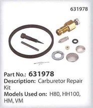 Genuine Tecumseh 631978 OEM Carburetor Repair Kit HS40 HS50 H80 HH70 H70... - £14.02 GBP