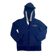 DKNY Navy Blue Jacket Sweatshirt  Boy&#39;s 6 Space Dye Hoodie Pullover Summer - £3.10 GBP