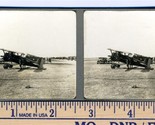 Boeing P-12 Airplanes &amp; Pilots on Flight Line 1930&#39;s Original Stereoview - $59.34