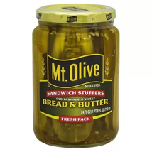 Mt. Olive Old Fashioned Sweet Bread &amp; Butter Pickle Sandwich Stuffers (4 Pack) - £13.43 GBP