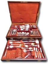 Wave Edge by Tiffany Sterling Silver Flatware Set Service 259 pcs Fitted Chest - £38,920.73 GBP