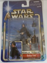 Hasbro Star Wars Attack Of The Clones Boba Fett Kamino Escape Action Figure 2002 - £6.75 GBP