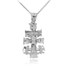 925 Sterling Silver Caravaca INRI Crucifix Cross Pendant Necklace - $29.99+