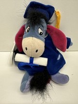 Disney Store Graduation Eeyore Bean Bag Plush Doll 9&quot; - £15.73 GBP