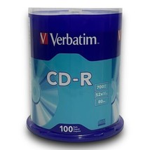 Verbatim 94554 CD-R 700 MB/80 min Recordable Disc - Silver (100/PK) New - $39.59
