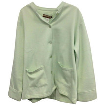New Tudor Court Soft Light Ice Green Front Pockets Button Down Jacket Size Large - £11.55 GBP