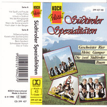 German Alpine Folk Music: Südtiroler Spezialitäten  music cassette - £5.26 GBP