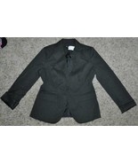 Womens Suit Jacket Apt 9 Black Pin Striped Long Sleeve Blazer NEW $60-si... - $26.73