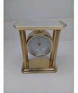 Bulova Quartz Table Clock Brass Finish Working Desk Decor 1990&#39;s - $341.21 MXN