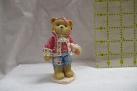 Cherished Teddies Darrel LOVE UNVEILS A HAPPY HEART Bear Red Mask Figurine - $29.95