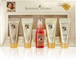 Shahnaz Husain 24 Carat Gold Skin Radiance Timeless Youth Kit with Exfoliating - £24.91 GBP