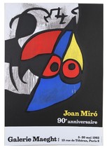 90th Anniversario &quot; Da Joan Miró I Ferrà Litografia 45.7x66cm Con / COA 1983 - £145.40 GBP