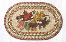 Earth Rugs OP-24 Autumn Leaves Oval Patch 20&quot; x 30&quot; - £39.41 GBP