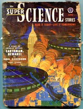 Super Science Stories Pulp June 1951- Flying Saucer Empire State Building attack - £24.80 GBP