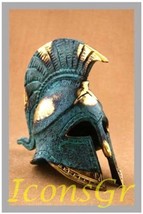 Ancient Greek Bronze Museum Replica of Athenian Helmet (369) [Kitchen] - £53.63 GBP