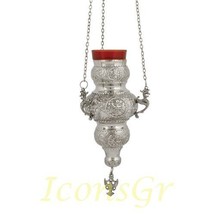 Greek Christian Orthodox Bronze Oil Lamp with Chain - 409n [Kitchen] - $159.84