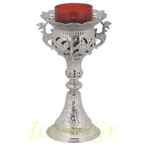 Greek Christian Orthodox Bronze Table Oil Lamp - 9906n - £95.74 GBP