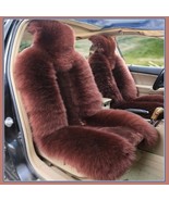 Fluffy Thick Mahogany Luxury Australian Lambskin Woolen Fur Seat Cover P... - $372.01 CAD