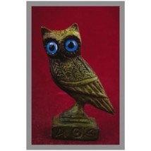 Ancient Greek Bronze Museum Statue Replica of Owl on a Podium (1525) [Kitchen] - £33.81 GBP