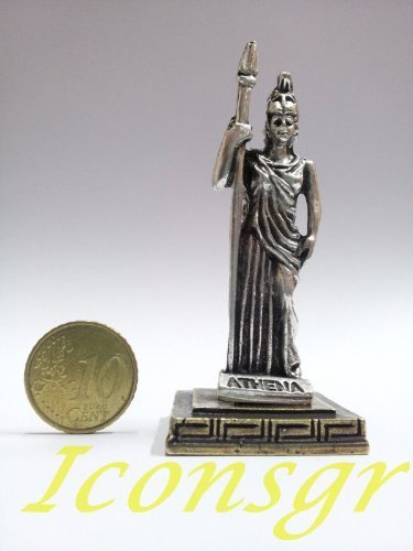 Ancient Greek Zamac Miniature Statue of Athena (Silver) [Home] - $12.64