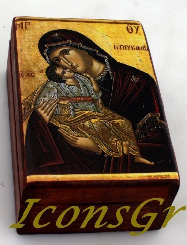 Handmade Christian Greek Orthodox Wooden Wood Storage Box / 549 [Kitchen]