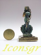 Ancient Greek Zamac Miniature Statue of Afrodite (1117-green/gold Oxidication) - £10.10 GBP