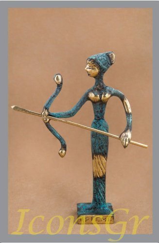 Ancient Greek Bronze Museum Statue Replica of Diana (152) [Kitchen]