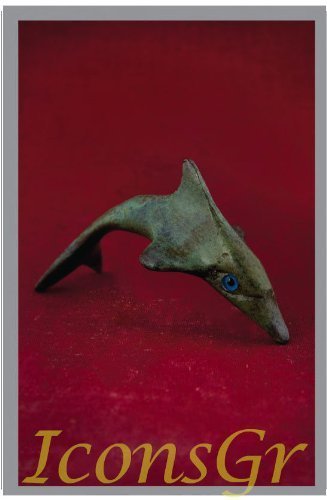 Ancient Greek Bronze Museum Statue Replica of Dolphin (1215) [Kitchen]