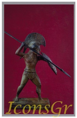 Ancient Greek Bronze Museum Statue Replica of Hoplite From Mikines (1624) - $174.73