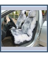 Smooth White Gray Tip Sheepskin Fur Seat Cover Protector Factory Sell Off  - $199.95