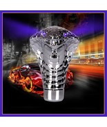 Silver Cobra Snake Manual Transmission Gear Shift Knob Cover Blue LED Eyes - $44.90 CAD