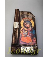 Wooden Greek Christian Orthodox Wood Icon of Mother of Jesus / P9_2 [Kit... - £53.67 GBP