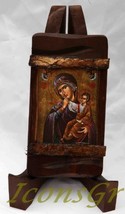 Wooden Greek Christian Orthodox Wood Icon of Mother of Jesus / Mp3_2 - £10.48 GBP