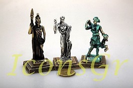 Ancient Greek Zamac Miniature Statues Set of 3 Pieces - 5661 [Kitchen] - £27.25 GBP