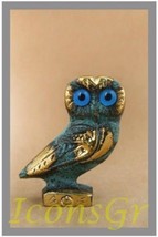 Ancient Greek Bronze Museum Statue Replica of Owl on a Podium (516) [Kit... - $35.18