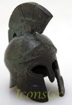 Ancient Greek Bronze Museum Replica of Athenian Helmet Bearing an Owl (1386) - £26.40 GBP