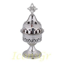 Greek Christian Orthodox Bronze Table Oil Lamp - 9581n [Kitchen] - £76.88 GBP