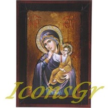 Wood Carved Greek Christian Orthodox Icon of Mother of Jesus / 2 [Kitchen] - $105.74