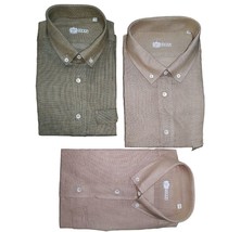 Men&#39;s Long Sleeve Shirt Real Vintage Neck Small Nest D&#39; Bee Button Down ... - £30.42 GBP