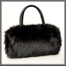 Faux Fur Clutch Evening Hand Bags Comes Six Choice Colors Leopard - White image 2