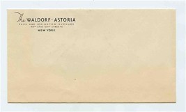The Waldorf Astoria Envelope Park and Lexington Avenues in New York . Form 50-1 - £14.24 GBP
