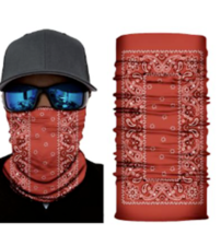 Red Pasiley Seamless Bandana Wrap Bandanna Hat Mask Head Band BW17 New Biker - £7.55 GBP