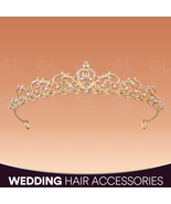 Bridal Crown, Wedding Tiara, Bridal Tiara, Rhinestone Tiara,Royal Prince... - $26.22