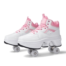 DF06 Sports Shoes/Retractable Skates, 4 Wheels, Sizes from EU 33 to 40 - £122.75 GBP