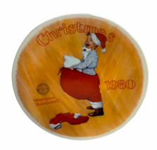 Norman Rockwell Scotty Plays Santa 8.25&quot; Porcelain Decorative Holiday Plate - £8.02 GBP