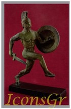Ancient Greek Bronze Museum Statue Replica of Hoplite Attacking (1631) [... - $214.62