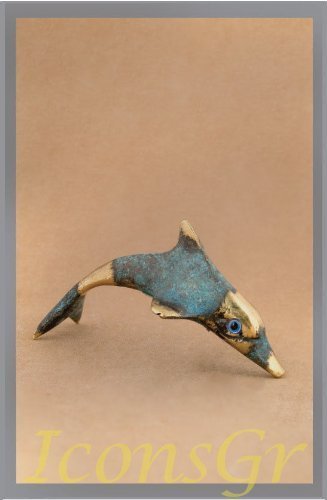 Primary image for Ancient Greek Bronze Museum Statue Replica of Dolphin (215) [Kitchen]