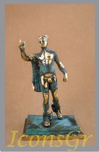 Ancient Greek Bronze Museum Statue Replica of Hermes (208) [Kitchen]
