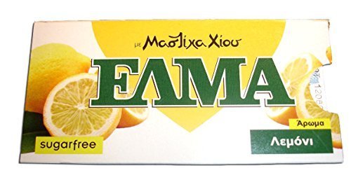 Chios Elma Mastic Gum Lemon Flavor 10x10 Pieces / 10x14gr - From 100% Fresh O...